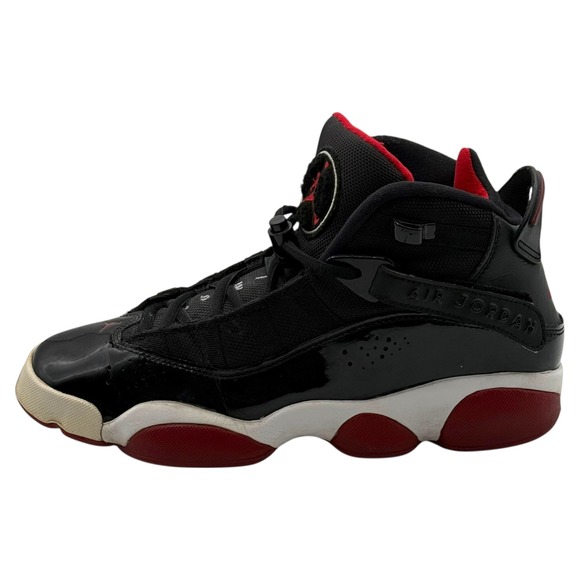 Nike Air Jordan 6 Rings Bred Black Red White Youth 7Y / Women's 8.5‎ 323419-062 - Picture 3 of 10